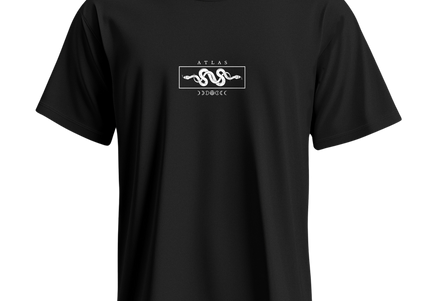 ATLAS - Minimalist Black T-Shirt