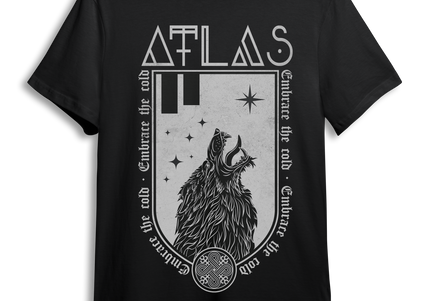 ATLAS - Wolf Black T-Shirt