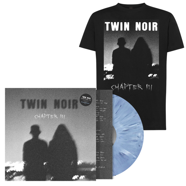 TWIN NOIR - Chapter 3 T-Shirt & Ice Grey Marbled Vinyl Bundle