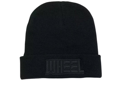WHEEL - Logo Black On Black (Beanie)