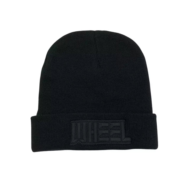 WHEEL - Logo Black On Black (Beanie)