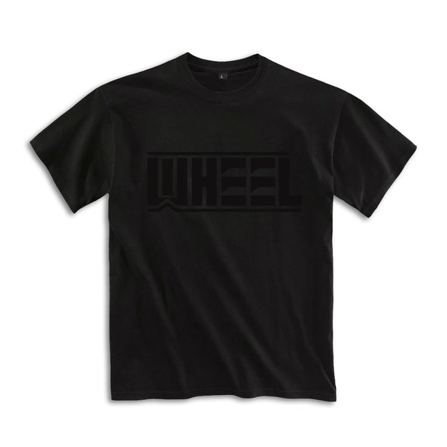 WHEEL - Logo Black On Black T-Shirt