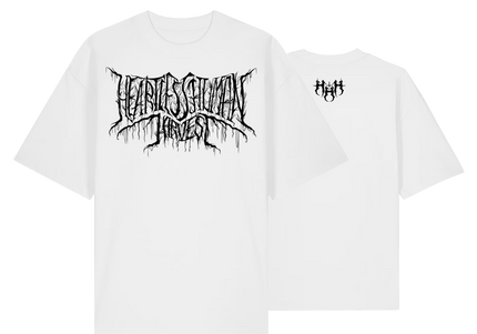 HEARTLESS HUMAN HARVEST - White Deathcore T-Shirt