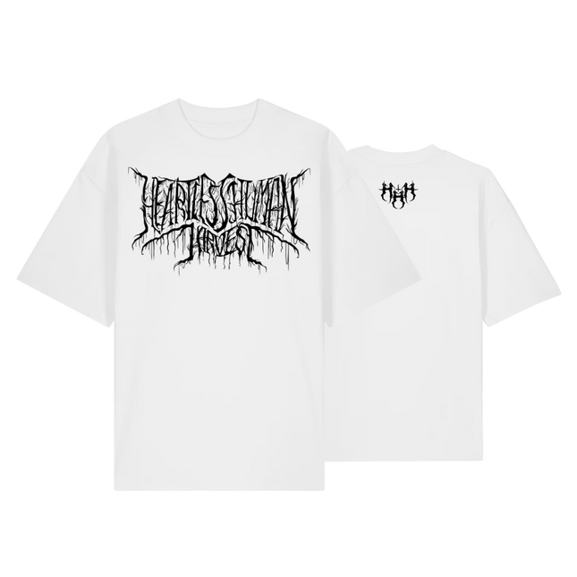 HEARTLESS HUMAN HARVEST - White Deathcore T-Shirt